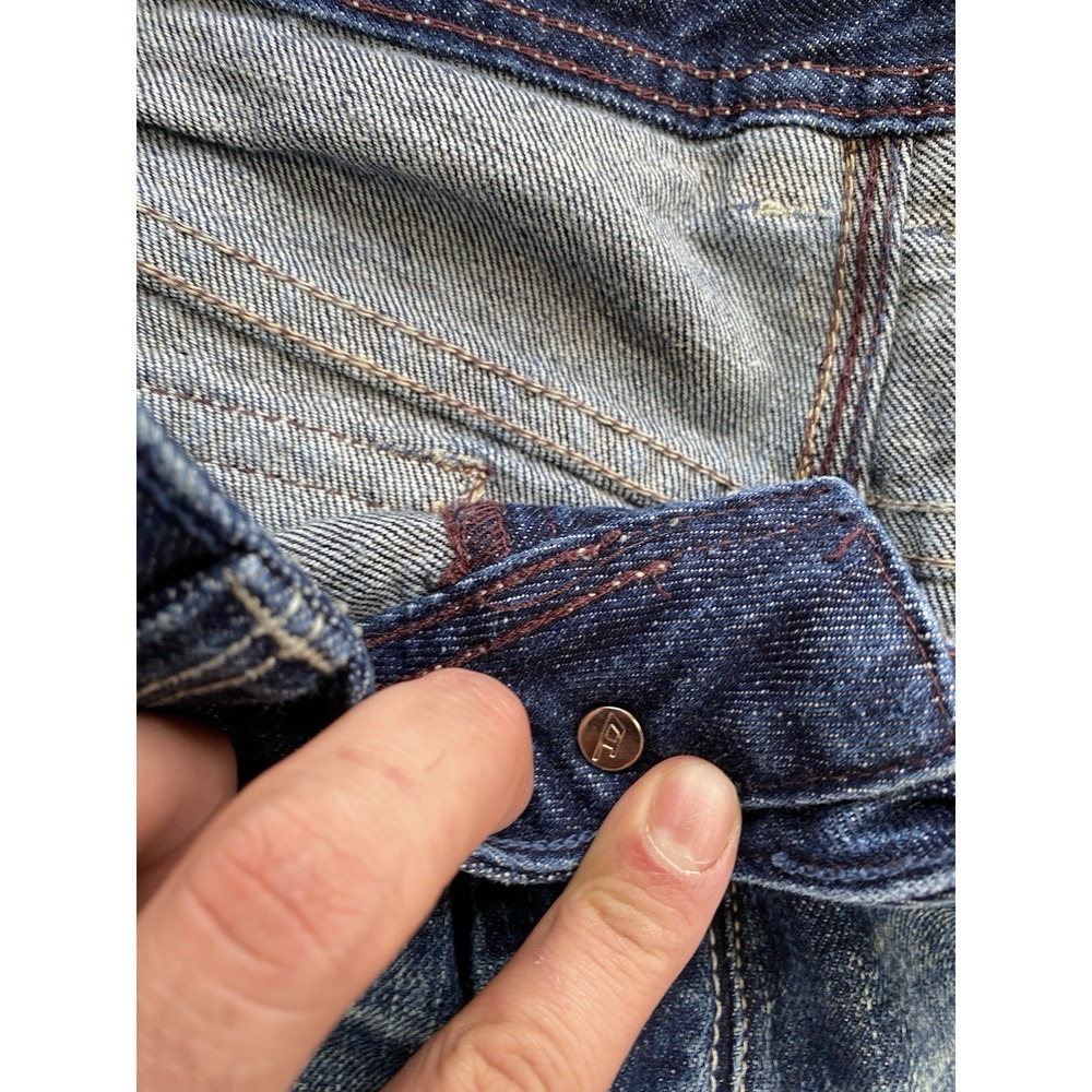 Vintage Y2K Diesel Industry Bootcut Denim Jeans EMBROIDERED Logo StreetwearFaded - Picture 13 of 13